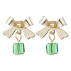 Alloy with Glass Dangle Stud Earrings EJEW-JE06118-1