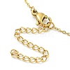 Ion Plating(IP) 304 Stainless Steel Crystal Rhinestone Lock Pendant Necklaces NJEW-I129-01G-3