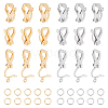 Unicraftale 20Pcs 2 Color 304 Stainless Steel Clip-on Earring Findings STAS-UN0038-43-1