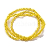 Transparent Electroplate Glass Beads Strands EGLA-H107-01A-B06-4