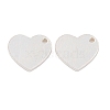 925 Sterling Silver Blank Heart Charms STER-F057-04S-1