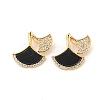 Brass Micro Pave Cubic Zirconia Pendants KK-P250-20G-02-1