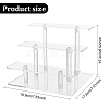 3-Tier Transparent Acrylic Minifigure Display Risers ODIS-WH0002-49-2