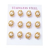 PVD Vacuum Plating 304 Stainless Steel Stud Earring EJEW-C099-01G-1