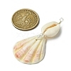 3Pcs 3 Styles Natural Scallop Shell Big Pendants PALLOY-JF03375-2