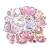 50Pcs Pink graffiti Theme PVC Waterproof Stickers STIC-Z003-04-1