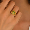 Brass Micro Pave Cubic Zirconia Finger Rings for Women KW9333-5-2