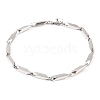 Non-Tarnish 304 Stainless Steel Rectangle Link Bracelets for Women BJEW-G711-10P-1