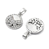 Brass Micro Pave Cubic Zirconia Charms KK-L222-017P-2