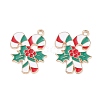 Christmas Alloy Enamel Pendants PALLOY-K007-08KCG-3