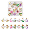 14Pcs 7 Colors Transparent Glass Pendants GLAA-CD0001-06-1