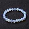 Round Opal Beaded Stretch Bracelets BJEW-O118-10-1