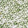 Spray Painted Transparent Glass Seed Beads SEED-T007-05B-2