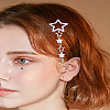 2Pcs Star Alloy & Acrylic & Iron Snap Hair Clips PHAR-LP0001-02-3
