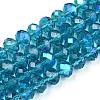 Electroplate Glass Beads Strands X-EGLA-A034-T6mm-L25-1
