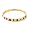 Brass Pave Medium Violet Red Glass Hinged Bangles for Women BJEW-Z061-08A-2