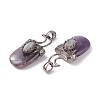 Natural Amethyst Pendants G-F639-09B--B-3