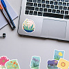 60Pcs PVC Plants PVC Waterproof Stickers Set STIC-C003-12-11