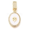 Brass Micro Pave Cubic Zirconia Pendants KK-S049-01G-B-1