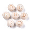 Unfinished Natural Wood European Beads WOOD-S045-143A-01D-1