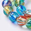 Handmade Silver Foil Glass Beads Strands LAMP-F009-12C-1