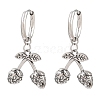 316 Surgical Stainless Strawberry Hoop Earrings EJEW-C160-11B-2
