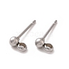 Non-Tarnish 304 Stainless Steel Ear Stud Components STAS-F227-18A-P-2