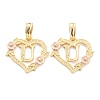 Real 18K Gold Plated Brass  Pendants KK-J042-43G-U-1