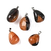 Natural Dyed & Heated Agate Tumbled Stone Pendants GG-K002-07-2