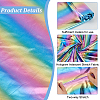 Rainbow Polyester Spandex Stretch Fabric DIY-WH0622-042-4