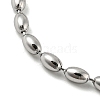 Non-Tarnish 201 Stainless Steel Rugby Beaded Chain Bracelets BJEW-G696-01B-P-2