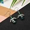 Electroplate Glass Dangle Earrings EJEW-JE04319-4