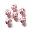 Valentine's Day Element Printed Wood Beads WOOD-R002-01-29-1