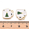 Christmas Theme Rack Plating Alloy Enamel Charms PALLOY-O109-29LG-3