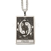 Non-Tarnish 304 Stainless Steel Tarot Pendant Necklaces NJEW-A026-01P-12-1