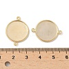 Flat Round Brass Connector Cabochon Settings X-KK-K414-13B-G-3