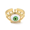 Acrylic Horse Eye Open Cuff Ring RJEW-B042-04G-2