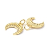 Brass Micro Pave Cubic Zirconia Charms ZIRC-C022-04G-3