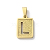 304 Stainless Steel Alphabet Pendants STAS-S152-01G-L-1
