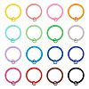  32Pcs 16 Colors Spray Painted Iron Split Key Rings IFIN-TA0001-56-2