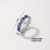 Fashionable Brass Rectangle Finger Rings for Unisex KE6050-1-1