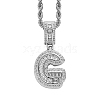 Brass Micro Pave Cubic Zirconia Pendants PW-WG3207D-14-1