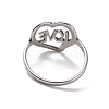 201 Stainless Steel Heart with Word Love Finger Ring RJEW-J051-38P-3