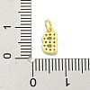 Letter Brass Micro Pave Clear Cubic Zirconia Pendants KK-K354-06G-B-3