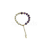 Natural Amethyst Round Beaded Bracelet NC1314-12-1