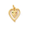 Brass Micro Pave Cubic Zirconia Pendants KK-U033-03G-02-1