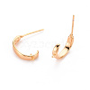 Brass Earring Findings X-KK-T062-208G-NF-2
