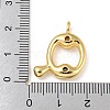 Rack Plating Brass Micro Pave Cubic Zirconia Pendants KK-A200-24G-Q-3
