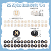 2 Sets 52Pcs 2 Colors Glass Imitation Shell Beads SHEL-WR0001-12-2