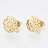 304 Stainless Steel Stud Earring Findings STAS-S079-36A-1